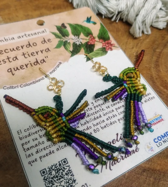 Aretes colibrí