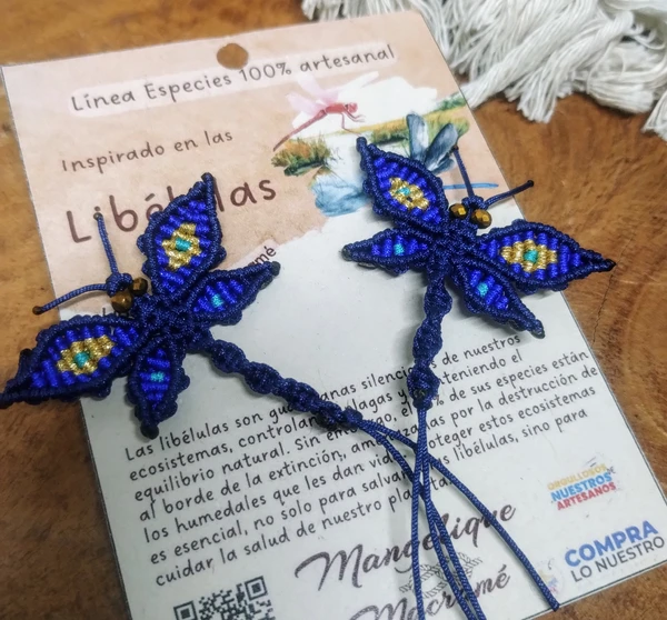 Aretes libélula